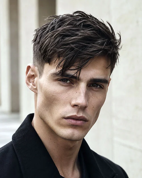 Messy Side Swept Fringe