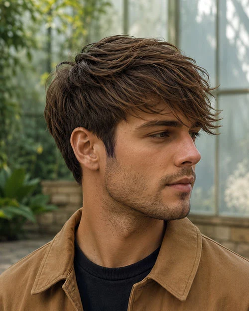 Layered Side Swept Fringe