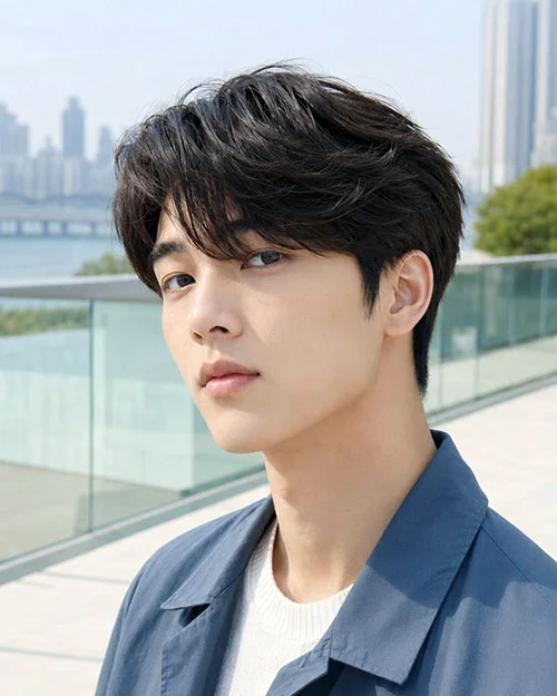 Korean Side Swept Fringe