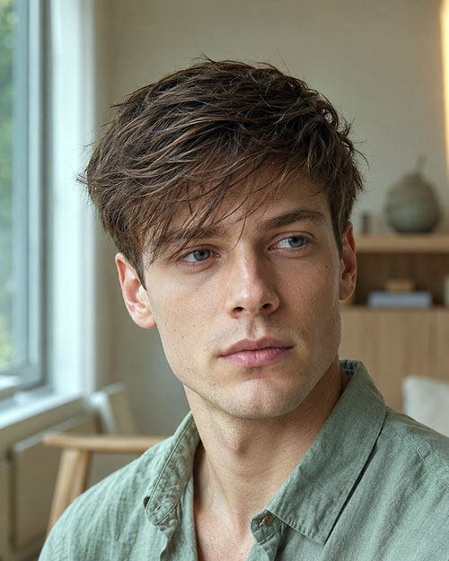 Wispy Side Swept Fringe