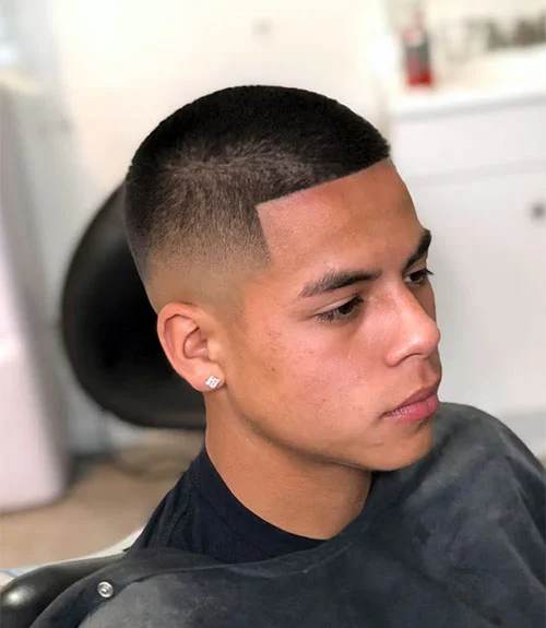 Buzz cut for Latino men, clean short haircut
