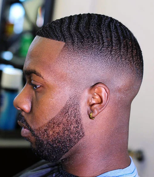 Skin fade haircut for Black men, bald skin fade