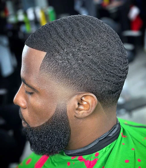 Temp fade haircut for Black men, temple fade