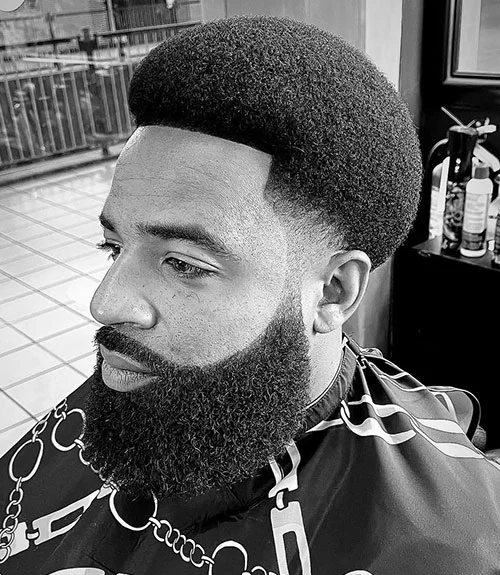Afro fade haircut for Black men, faded afro