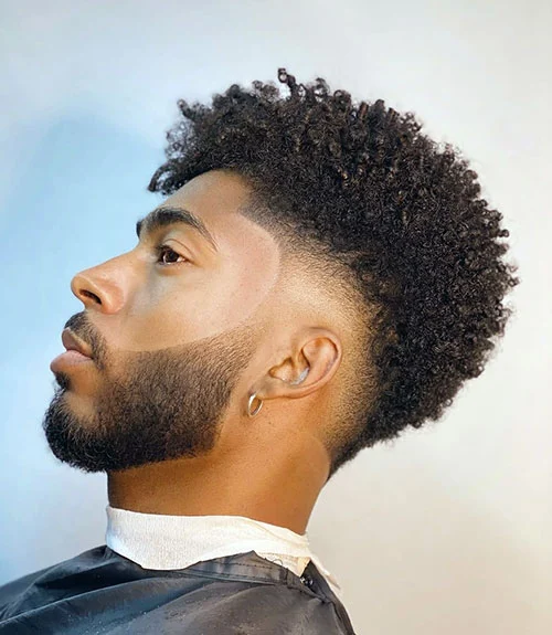 Twists fade haircut for Black men, twisted hair fade