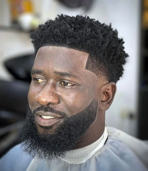 Temp taper fade haircut for Black men