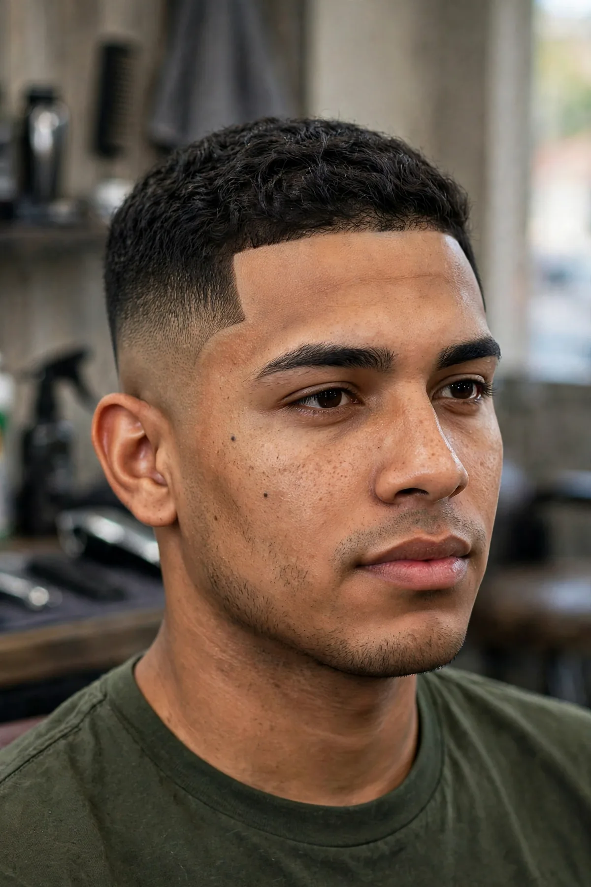 Taper fade haircut for men with clean neckline, modern mens haircuts