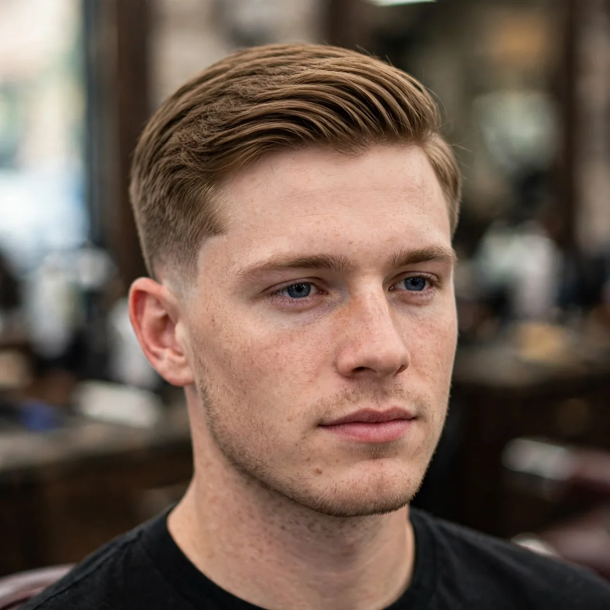 Ivy League haircut for men with side part, classic mens haircuts