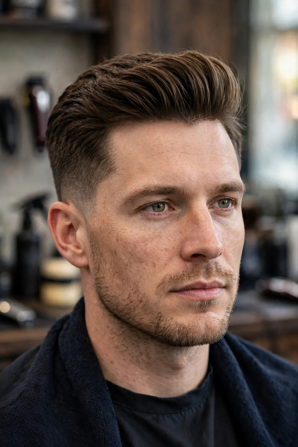 Quiff haircut for men with volume at the front, popular mens haircuts