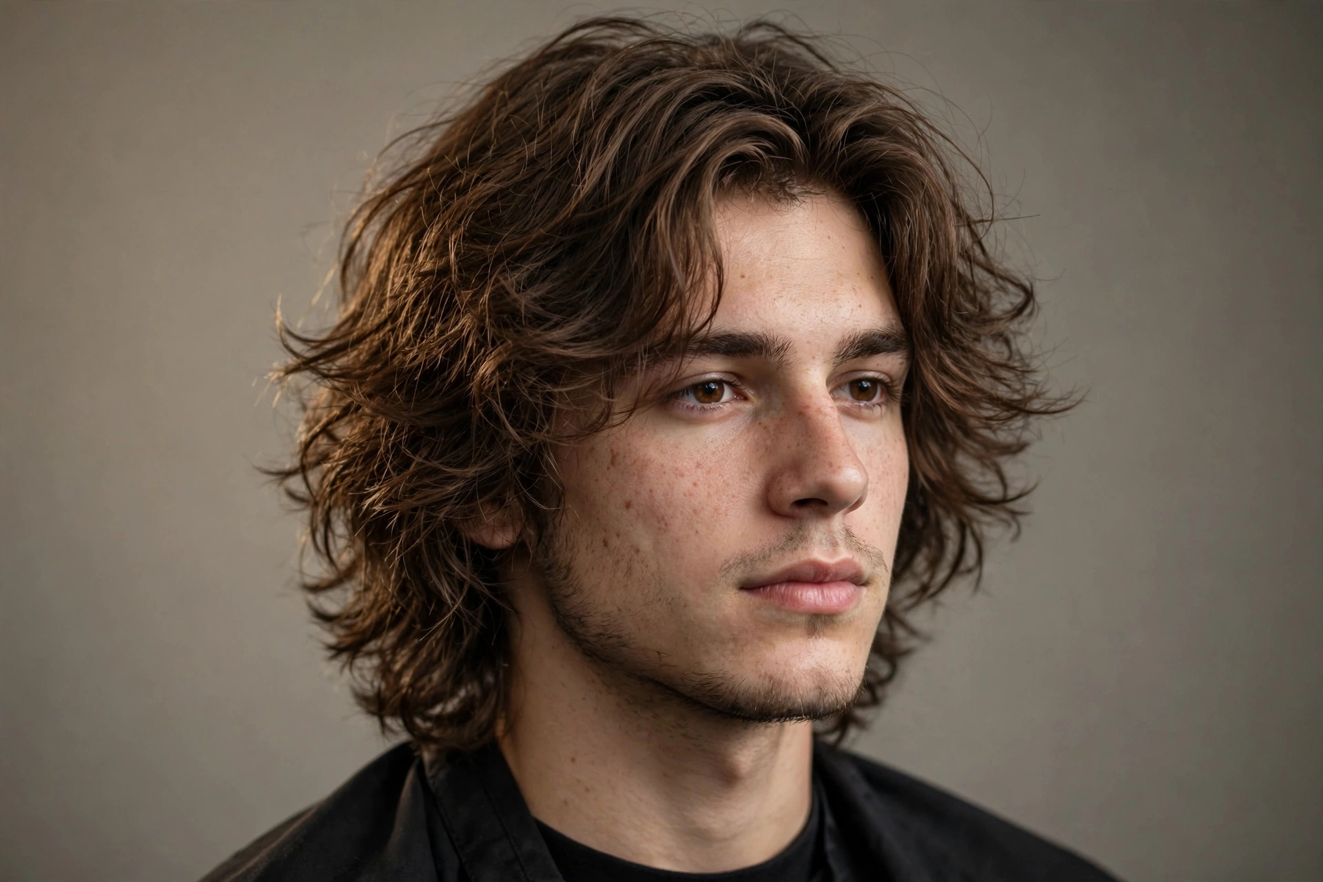 Long loose messy layered hair