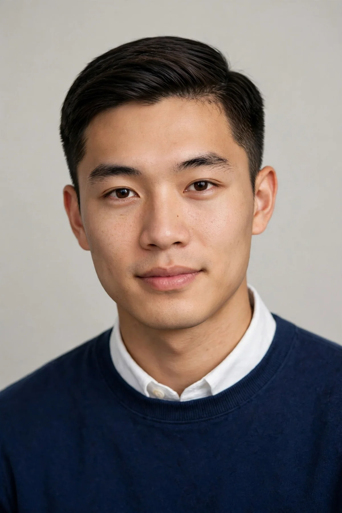 Medium ivy league haircut for men — textured longer top with neat tapered sides.