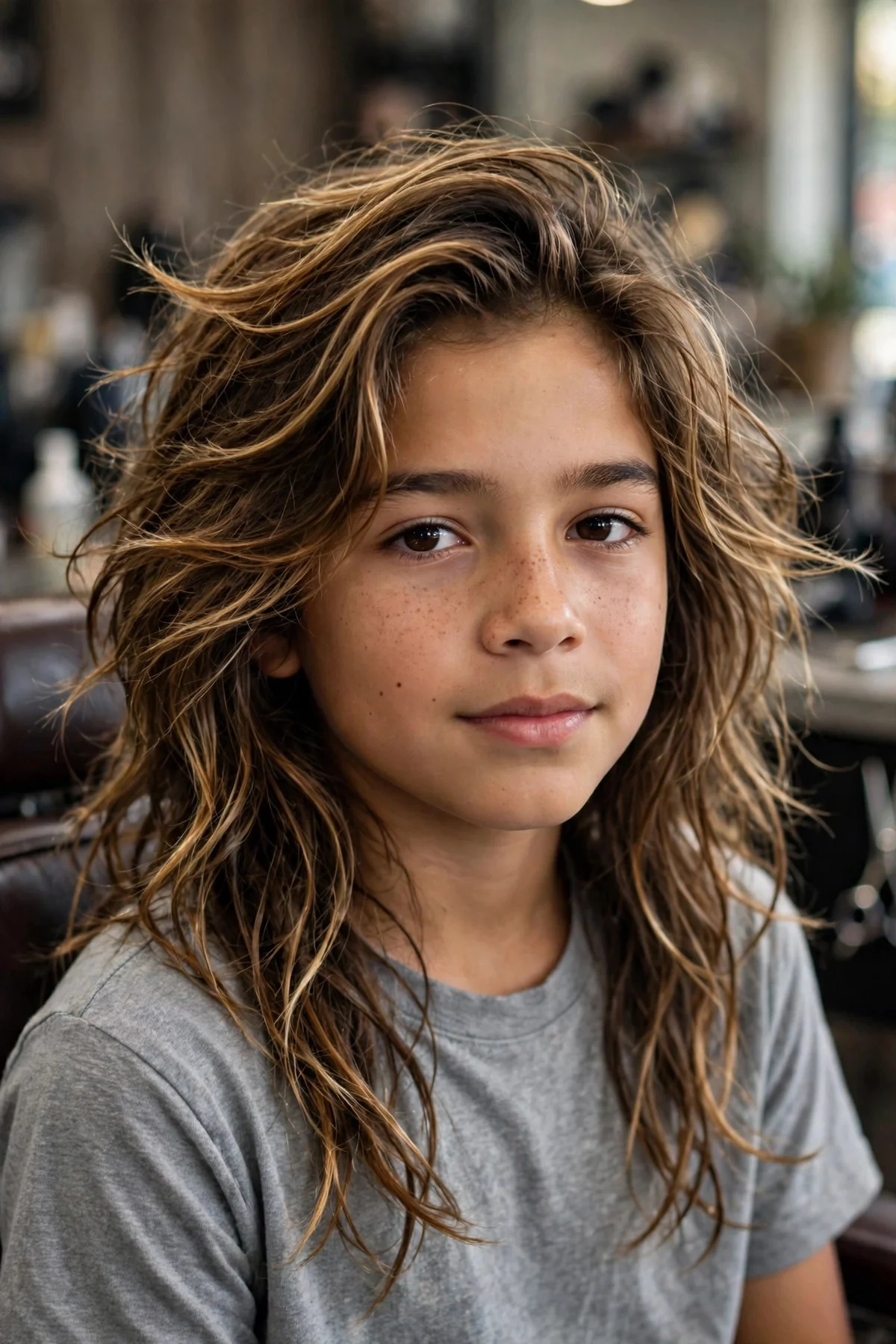 Beachy surfer waves long boys haircut with sun-lightened texture and relaxed flowing layers