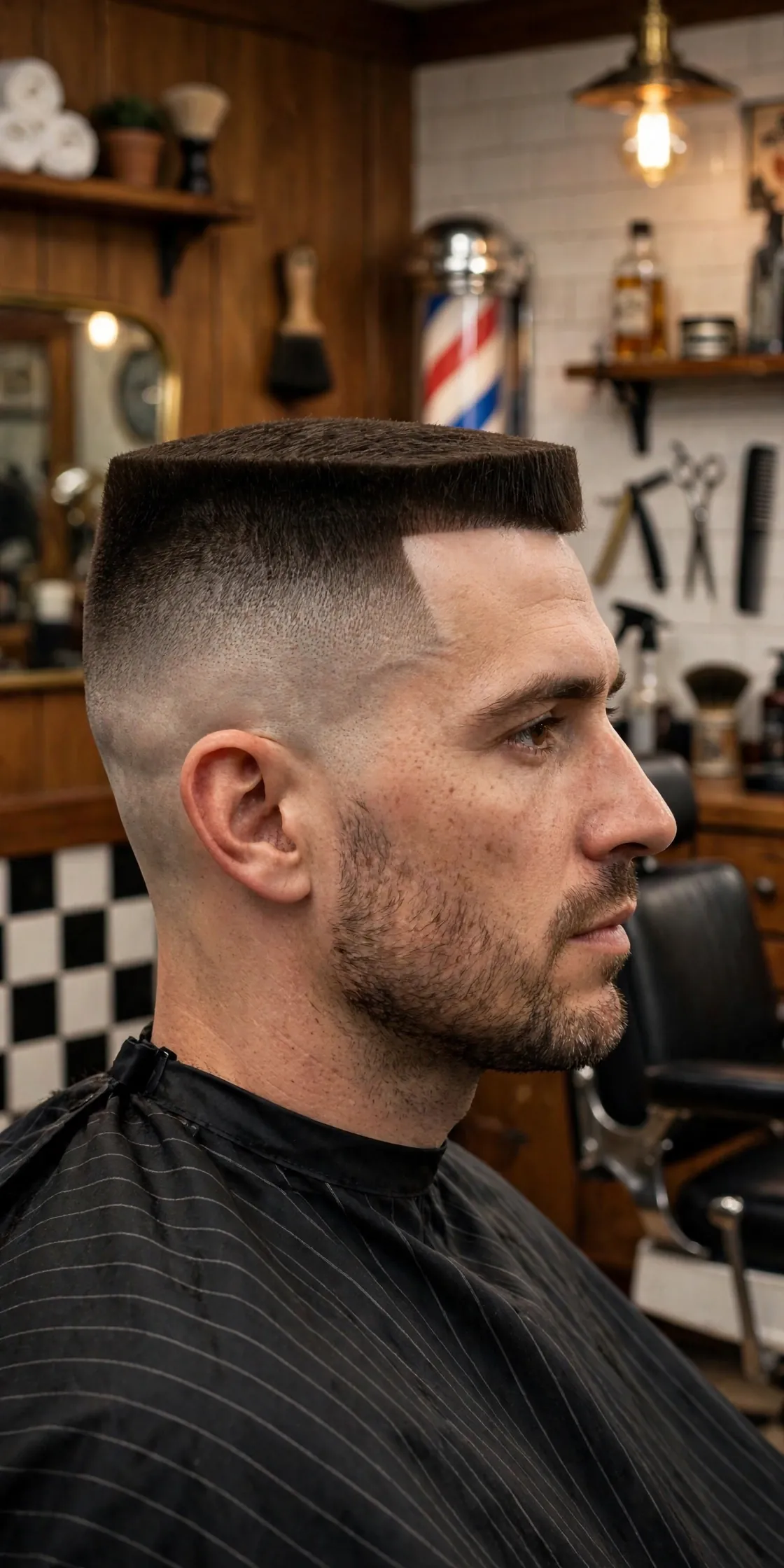 Flat top haircut for men — level square top with tight sides