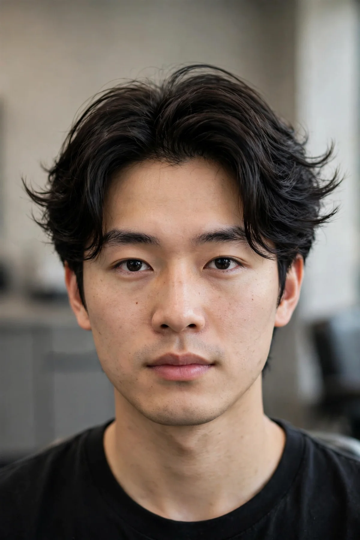 Feathered flow haircut for men with soft feathered ends and lightweight movement