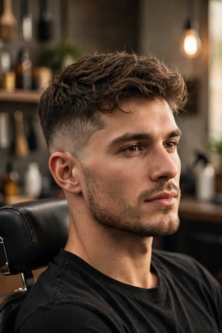 Featured collage of the 30 best drop fade haircuts for men — low, mid, and high drop fade styles with curly, wavy, and straight hair, photographed in a modern barbershop.