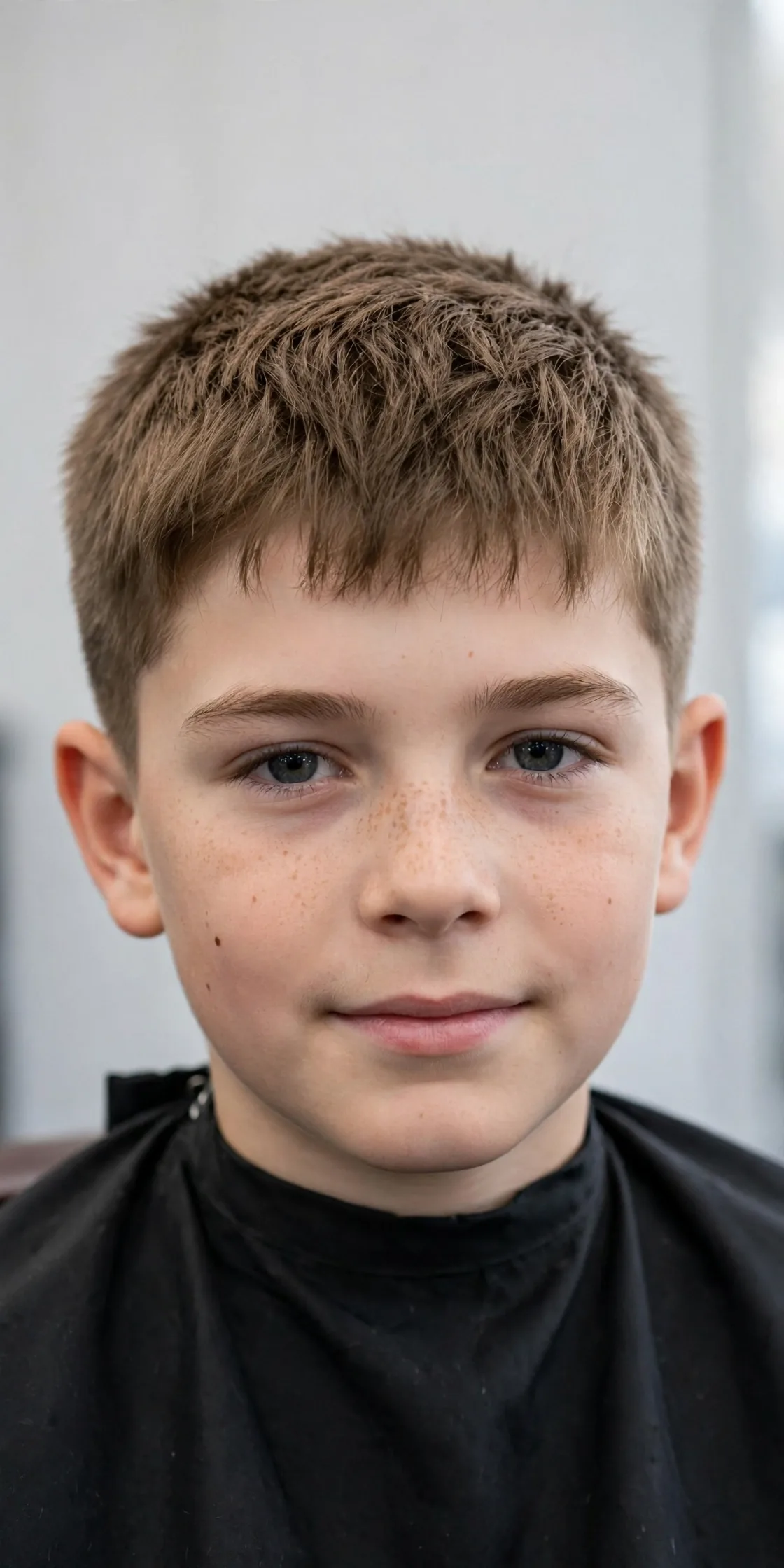 10 year old boy with a fresh textured crop haircut, one of the 30 best haircuts for 10 year old boys