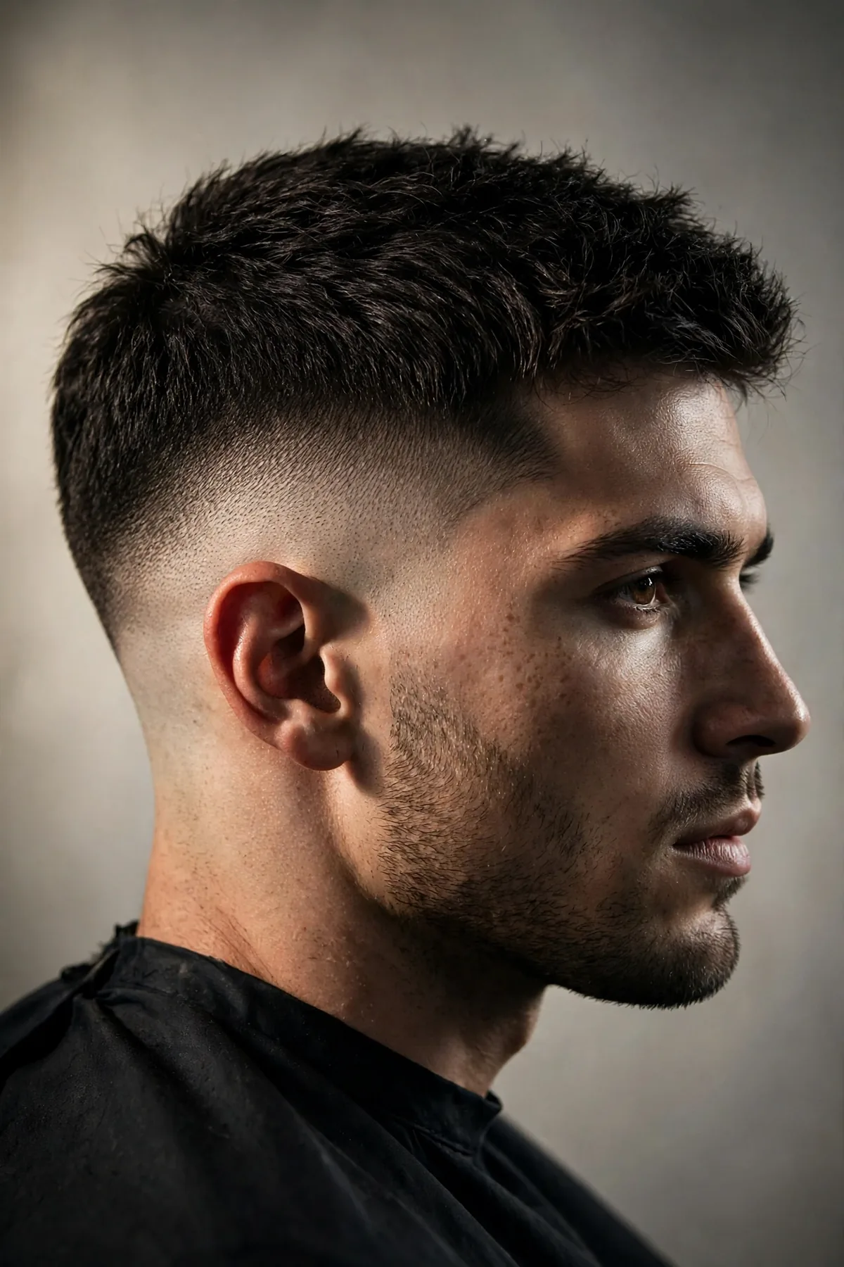 30 best mid drop fade haircuts for men — collage-ready barbershop photo of a sharp mid drop fade