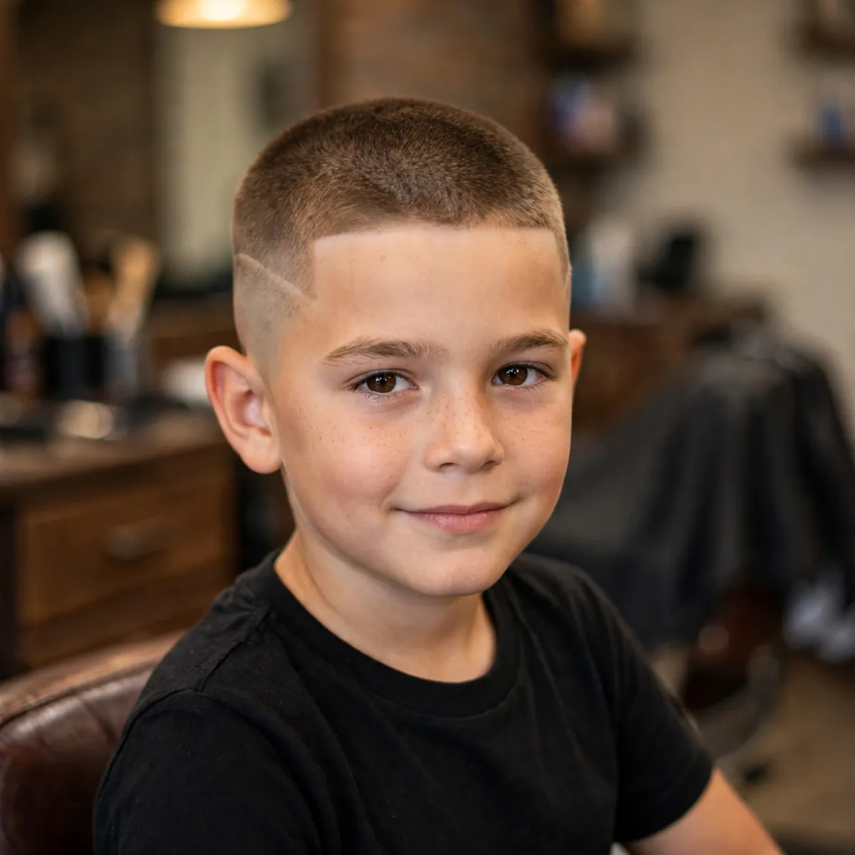 High skin fade kids haircut with a short crop top