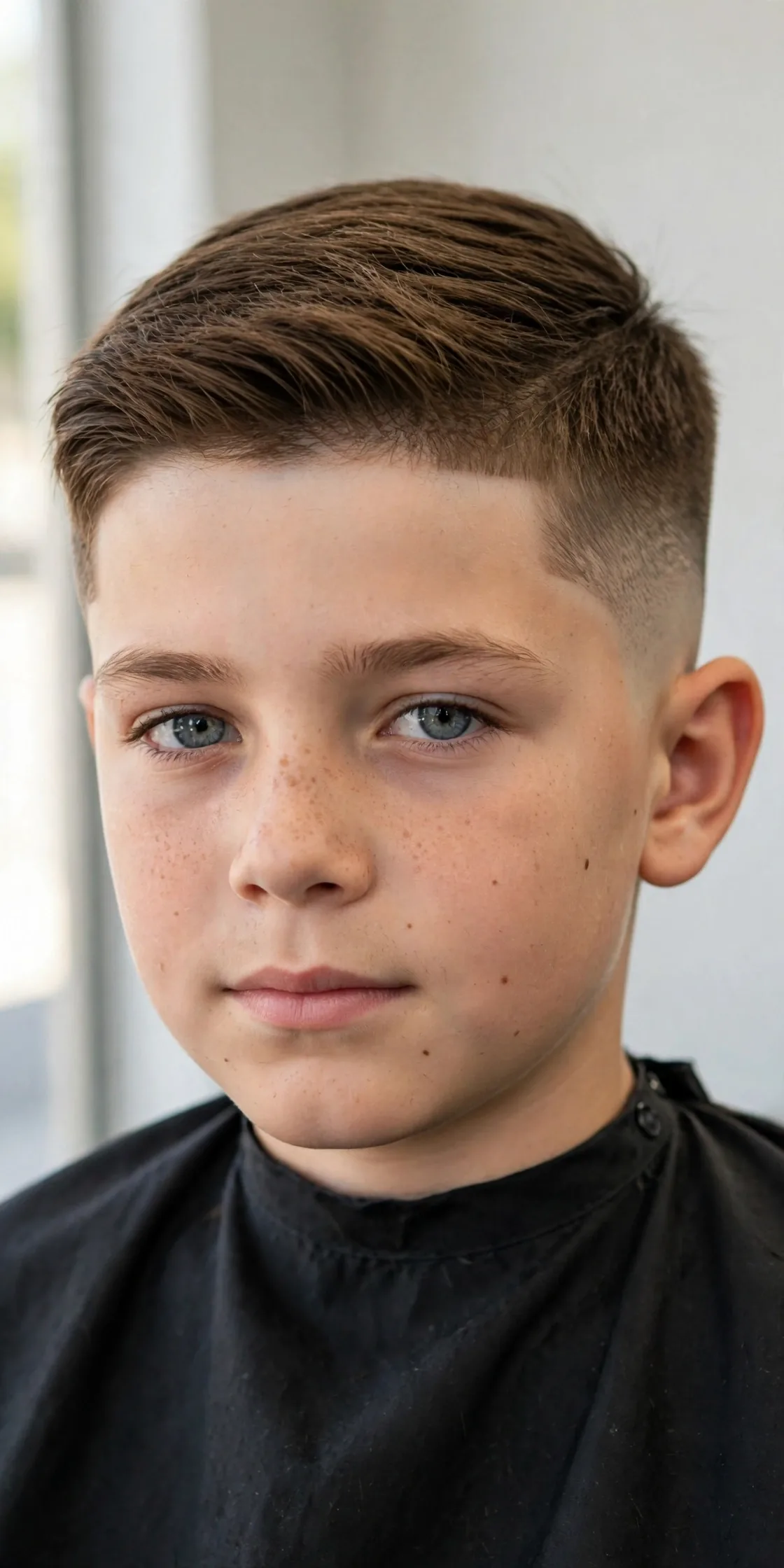 Skin fade haircut on a 10 year old boy, an extra clean bald fade kids haircut
