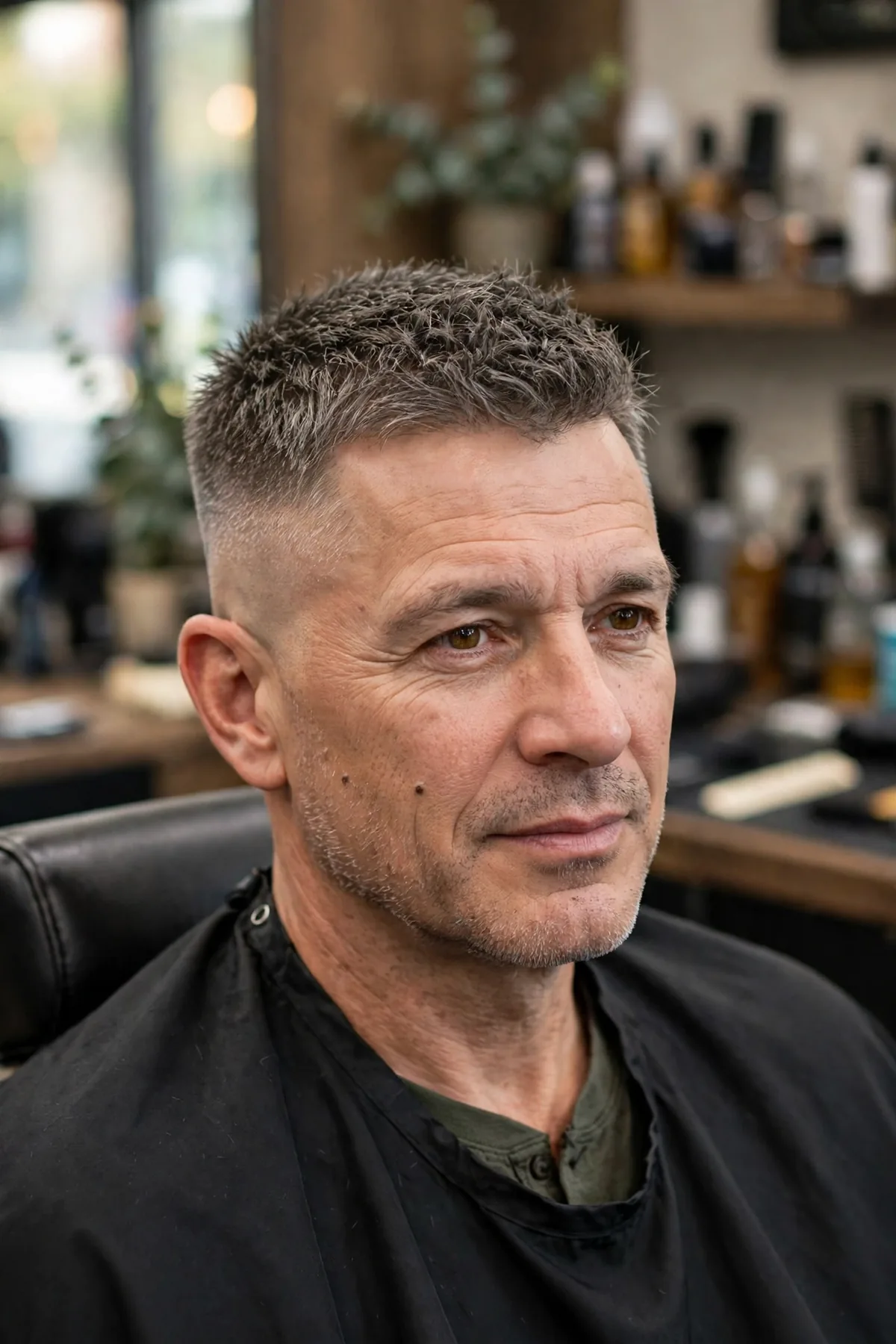 Distinguished man over 50 with high skin fade and short textured crop top