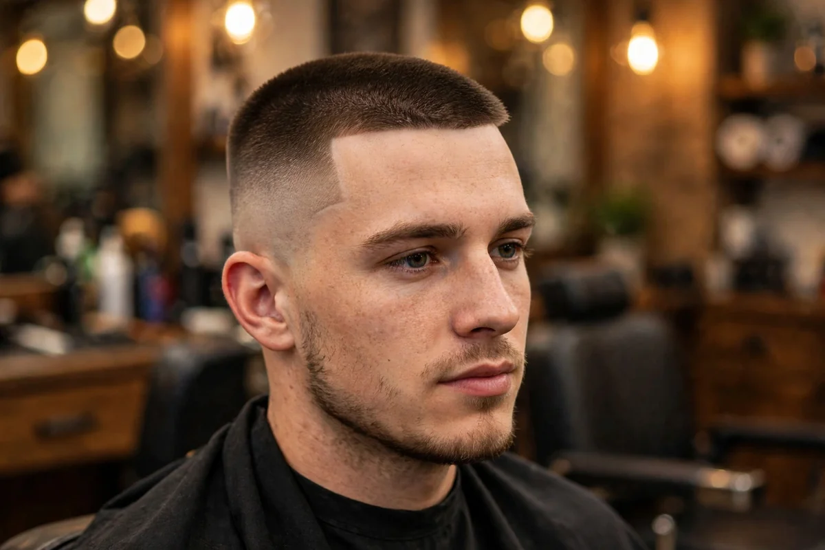 High and tight — bold best short haircut for men with very short sides and a short flat top