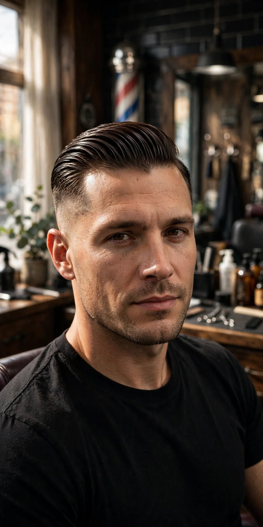 The 30 best undercut haircuts for men — collage of men's undercut hairstyles with short clipped sides and long textured tops in a modern barbershop